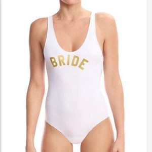 Commando Appliqué Bridal BodySuitWhite Gold NWT M